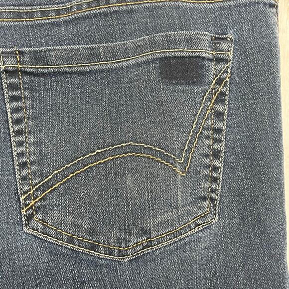 Dickies Relaxed Dark Wash Cotton Blend Work Mechanic Bootcut Denim Jeans 8 - Picture 6 of 13